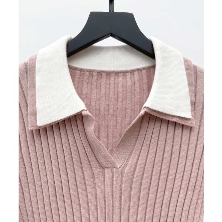 レイヤー配色カラーリブニット | SAISON DE PAPILLON  | 詳細画像36 