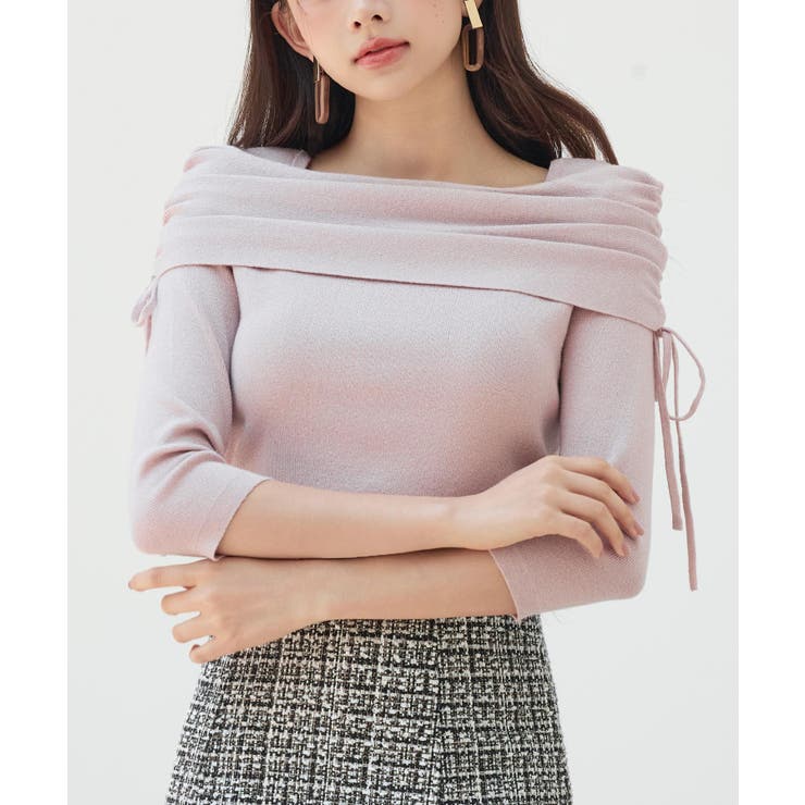 オフショルダーニットトップス | SAISON DE PAPILLON  | 詳細画像3 