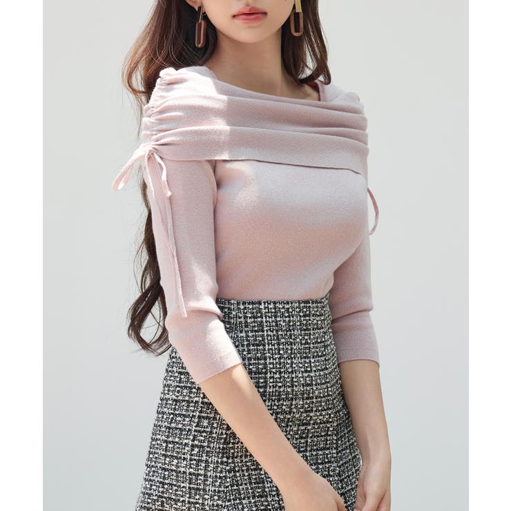 オフショルダーニットトップス | SAISON DE PAPILLON  | 詳細画像4 