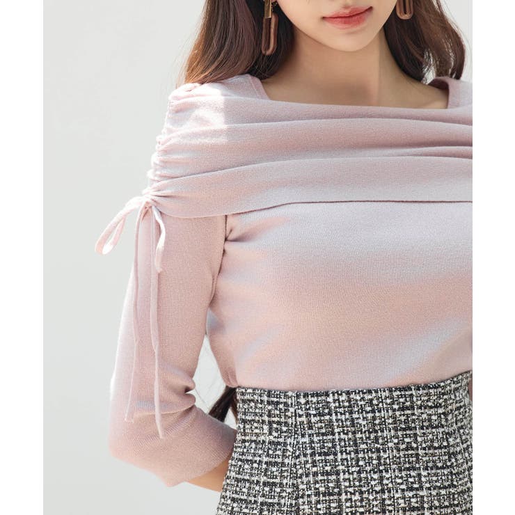 オフショルダーニットトップス | SAISON DE PAPILLON  | 詳細画像8 