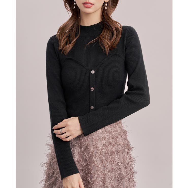 ビスチェ風リブ編みニットトップス | SAISON DE PAPILLON  | 詳細画像18 