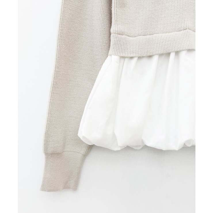 異素材フリルバルーンペプラムニットトップス | SAISON DE PAPILLON  | 詳細画像27 