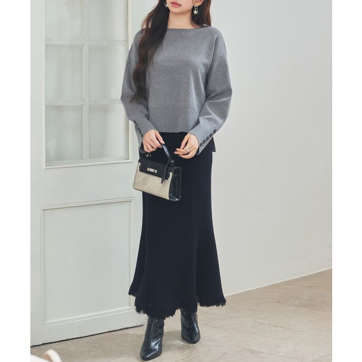 ドロップド・ショルダーショート丈セーター | SAISON DE PAPILLON  | 詳細画像22 