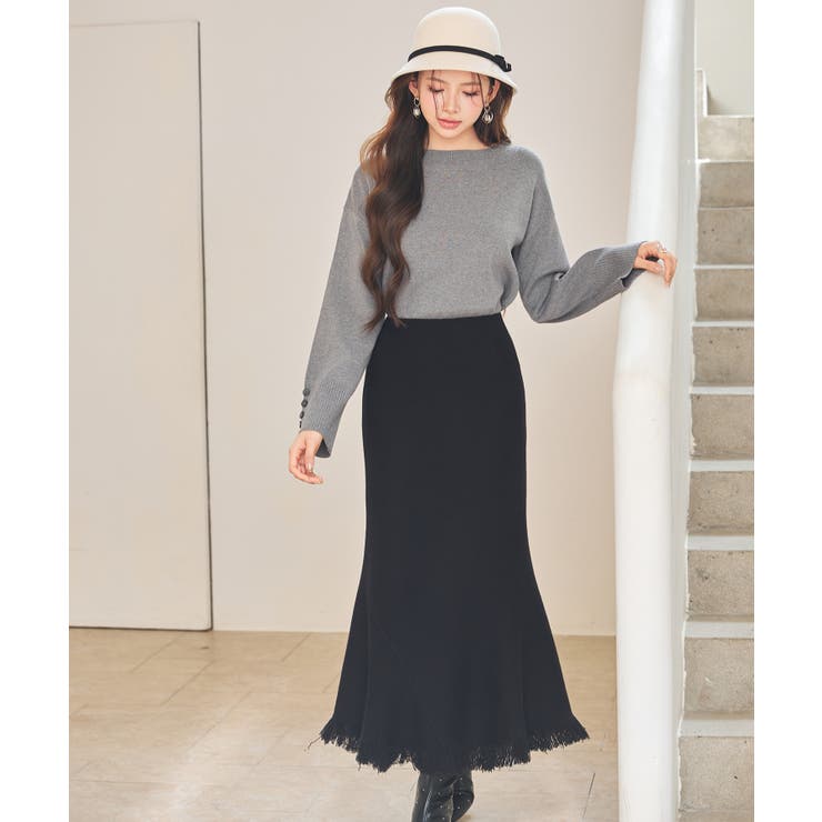 ドロップド・ショルダーショート丈セーター | SAISON DE PAPILLON  | 詳細画像23 