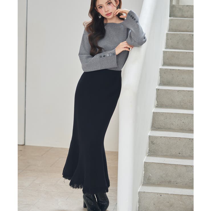 ドロップド・ショルダーショート丈セーター | SAISON DE PAPILLON  | 詳細画像24 