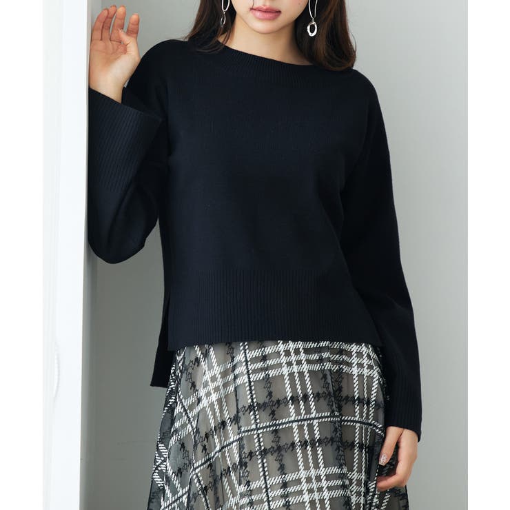 ドロップド・ショルダーショート丈セーター | SAISON DE PAPILLON  | 詳細画像3 