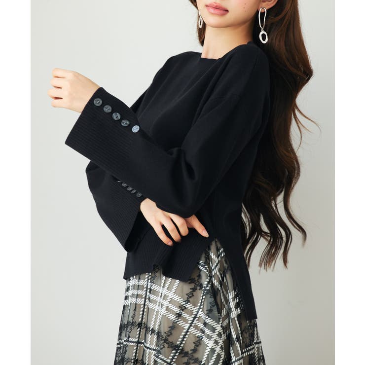 ドロップド・ショルダーショート丈セーター | SAISON DE PAPILLON  | 詳細画像4 