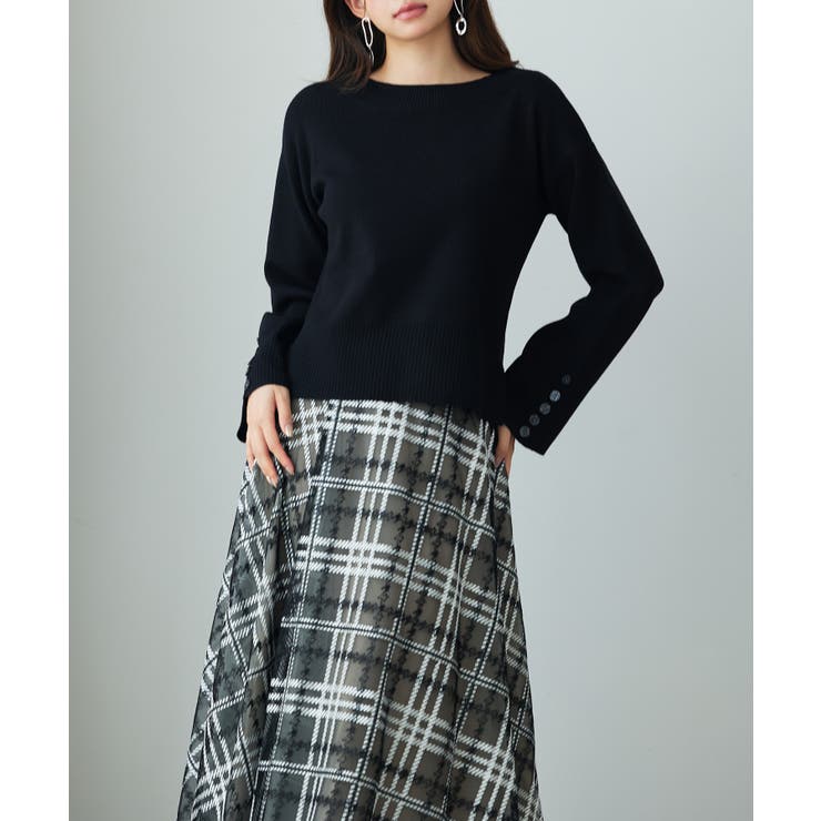 ドロップド・ショルダーショート丈セーター | SAISON DE PAPILLON  | 詳細画像9 