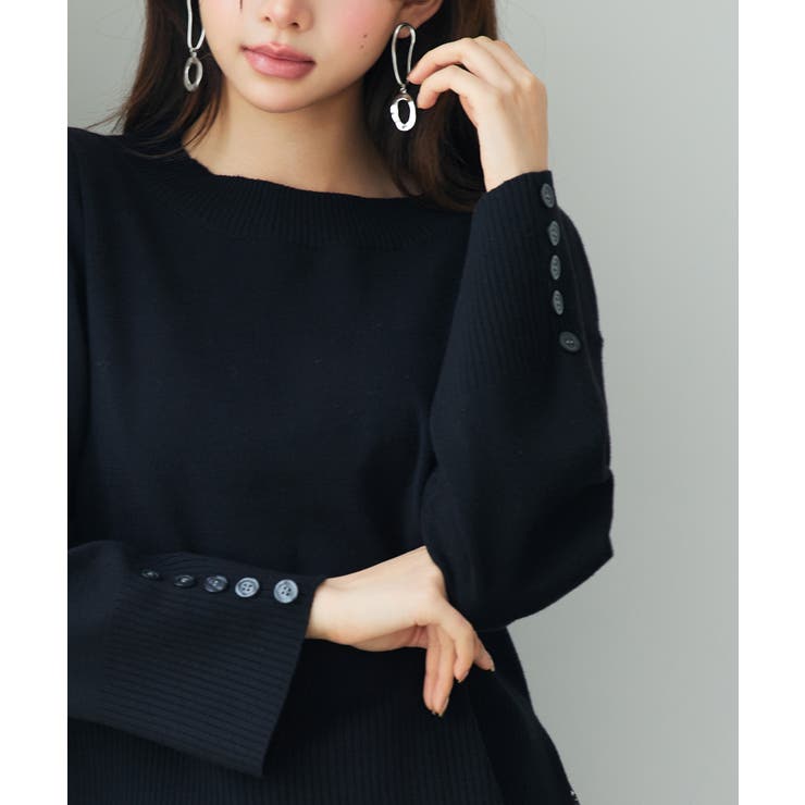 ドロップド・ショルダーショート丈セーター | SAISON DE PAPILLON  | 詳細画像10 