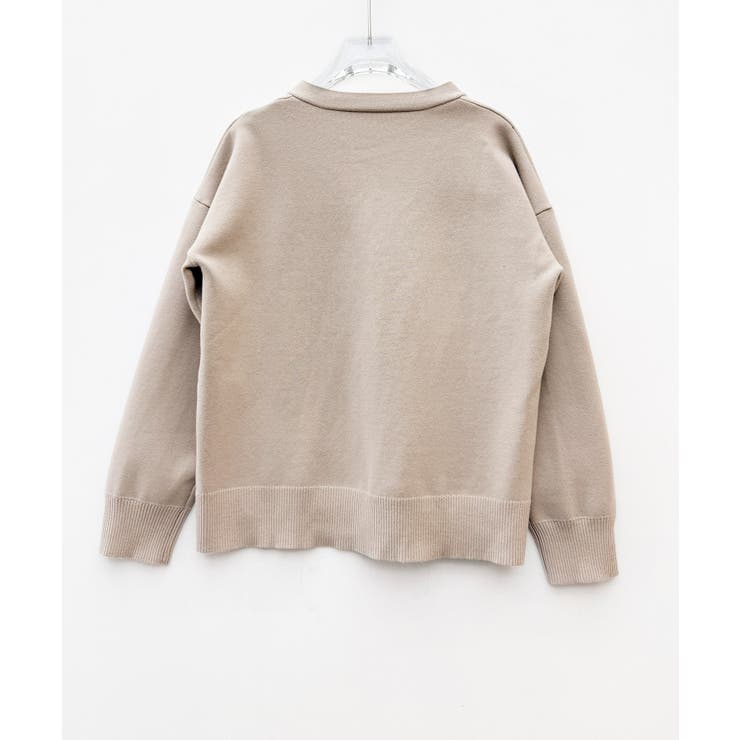 ハトメ釦Vネック長袖ニットカーディガン | SAISON DE PAPILLON  | 詳細画像19 