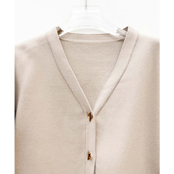 ハトメ釦Vネック長袖ニットカーディガン | SAISON DE PAPILLON  | 詳細画像20 