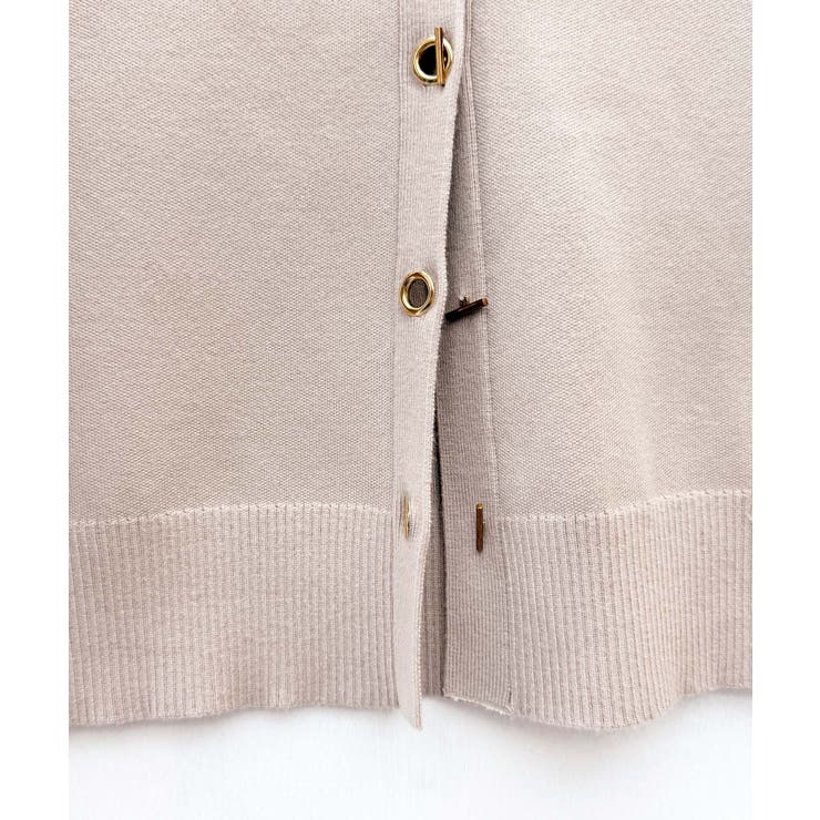 ハトメ釦Vネック長袖ニットカーディガン | SAISON DE PAPILLON  | 詳細画像22 