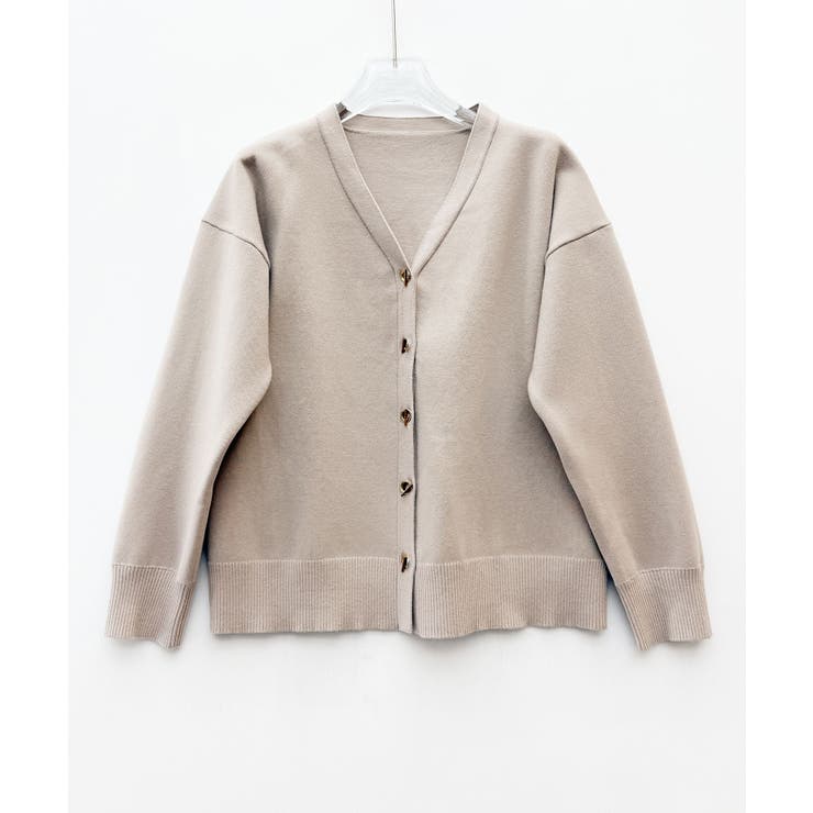 ハトメ釦Vネック長袖ニットカーディガン | SAISON DE PAPILLON  | 詳細画像18 
