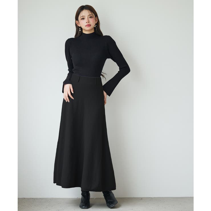 ベーシックレーヨン混ニットフレアスカート | SAISON DE PAPILLON  | 詳細画像13 