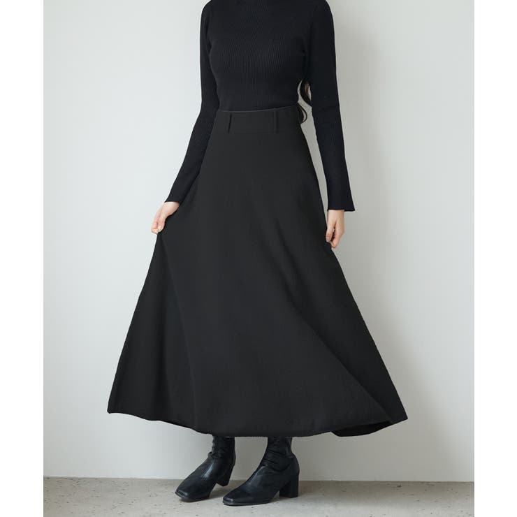 ベーシックレーヨン混ニットフレアスカート | SAISON DE PAPILLON  | 詳細画像14 