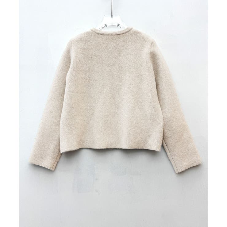 ノーカラーショート丈ニットカーディガン | SAISON DE PAPILLON  | 詳細画像26 