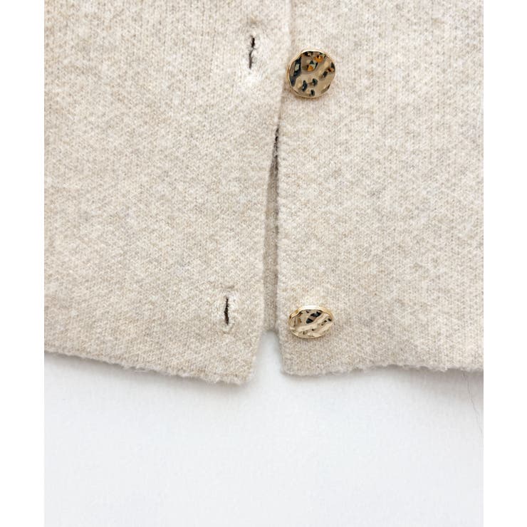 ノーカラーショート丈ニットカーディガン | SAISON DE PAPILLON  | 詳細画像28 