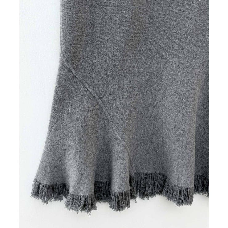 マーメイド裾フリンジニットロングスカート | SAISON DE PAPILLON  | 詳細画像31 