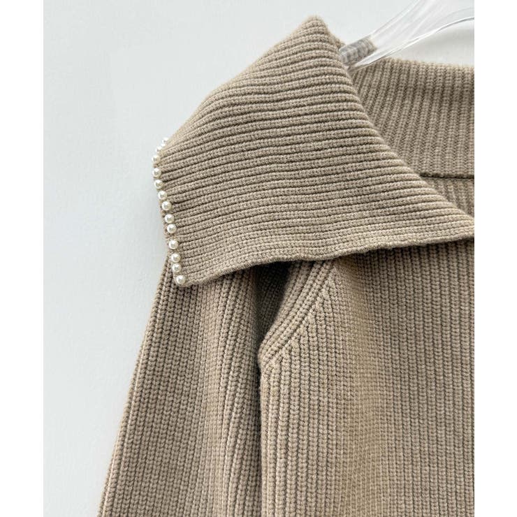 パール付きダブルジップニットカーディガン | SAISON DE PAPILLON  | 詳細画像25 