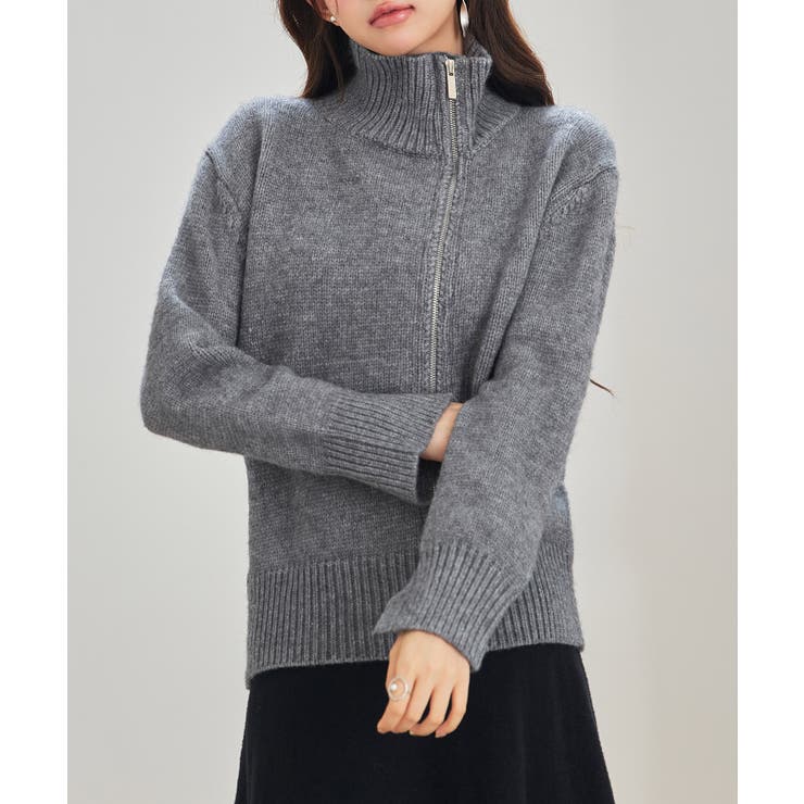 ニットオープンフアスナーブルゾン/セーター | SAISON DE PAPILLON  | 詳細画像7 