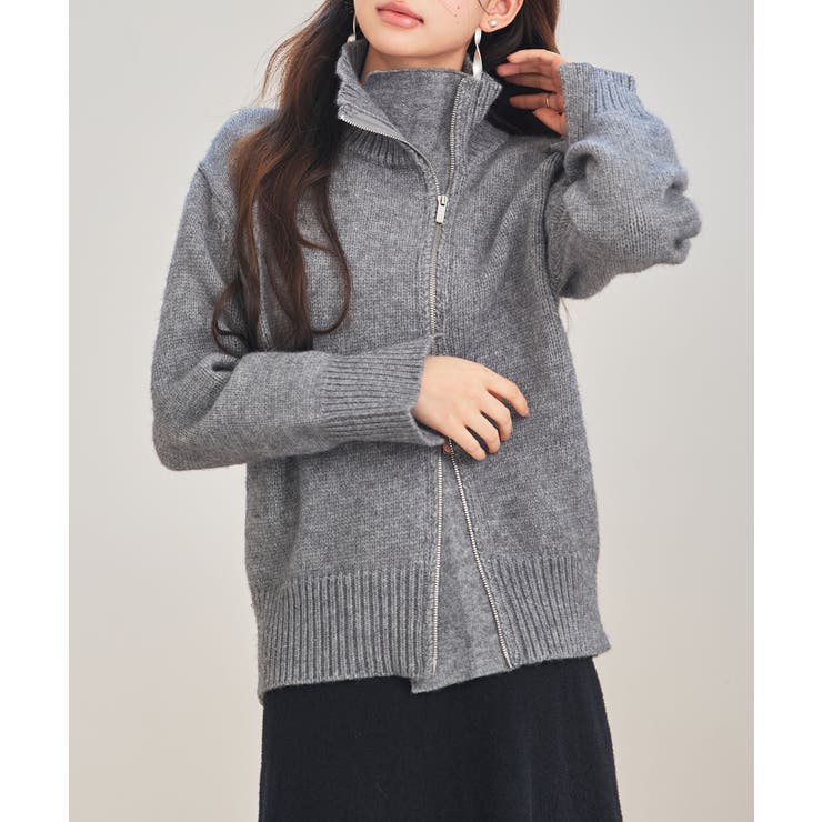 ニットオープンフアスナーブルゾン/セーター | SAISON DE PAPILLON  | 詳細画像8 