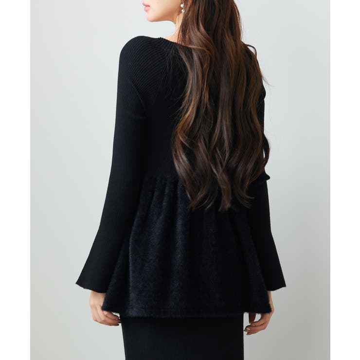 スポンディッシュ ボリューム ぺプラムニット | SAISON DE PAPILLON  | 詳細画像11 