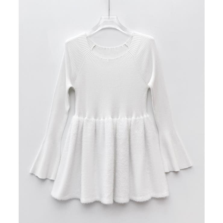 スポンディッシュ ボリューム ぺプラムニット | SAISON DE PAPILLON  | 詳細画像17 