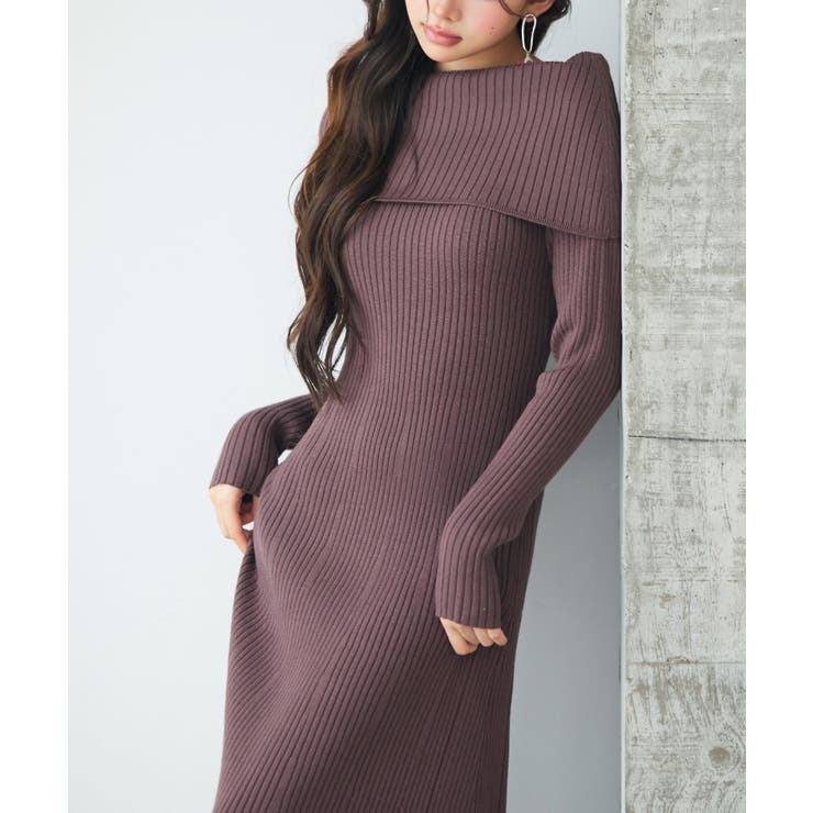 ショルダーロングニットワンピース | SAISON DE PAPILLON  | 詳細画像22 