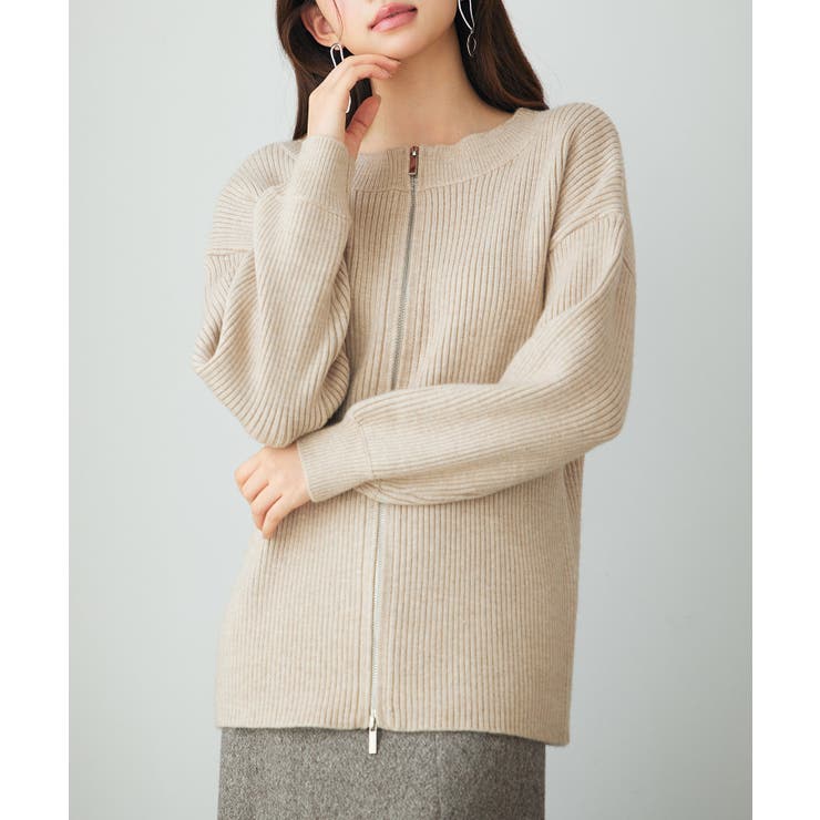 ３WAYダブルジップニットカーディガン | SAISON DE PAPILLON  | 詳細画像4 