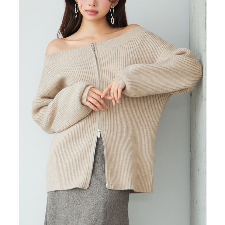 ３WAYダブルジップニットカーディガン | SAISON DE PAPILLON  | 詳細画像6 