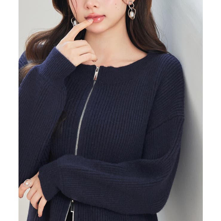 ３WAYダブルジップニットカーディガン | SAISON DE PAPILLON  | 詳細画像27 