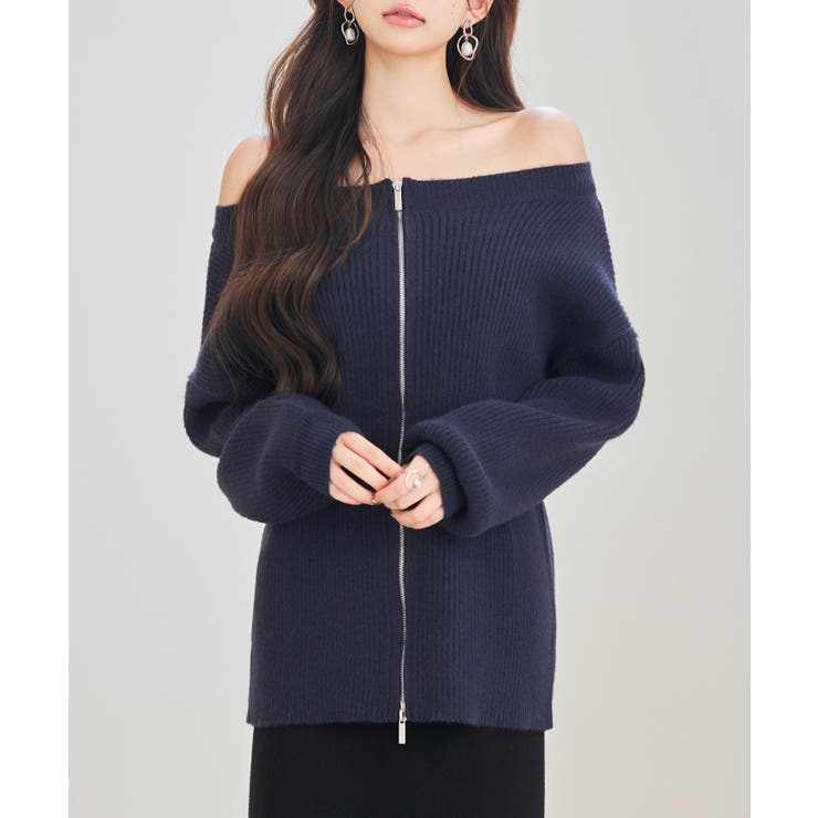 ３WAYダブルジップニットカーディガン | SAISON DE PAPILLON  | 詳細画像28 