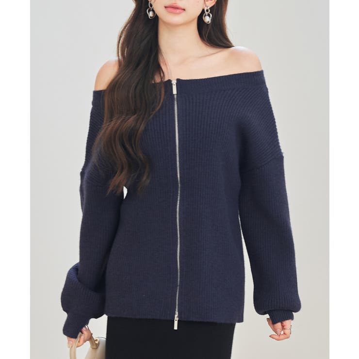 ３WAYダブルジップニットカーディガン | SAISON DE PAPILLON  | 詳細画像29 