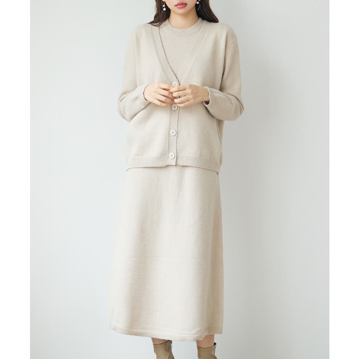 ワンピーとカーディのニットセットアップ/アンサンブル | SAISON DE PAPILLON  | 詳細画像25 