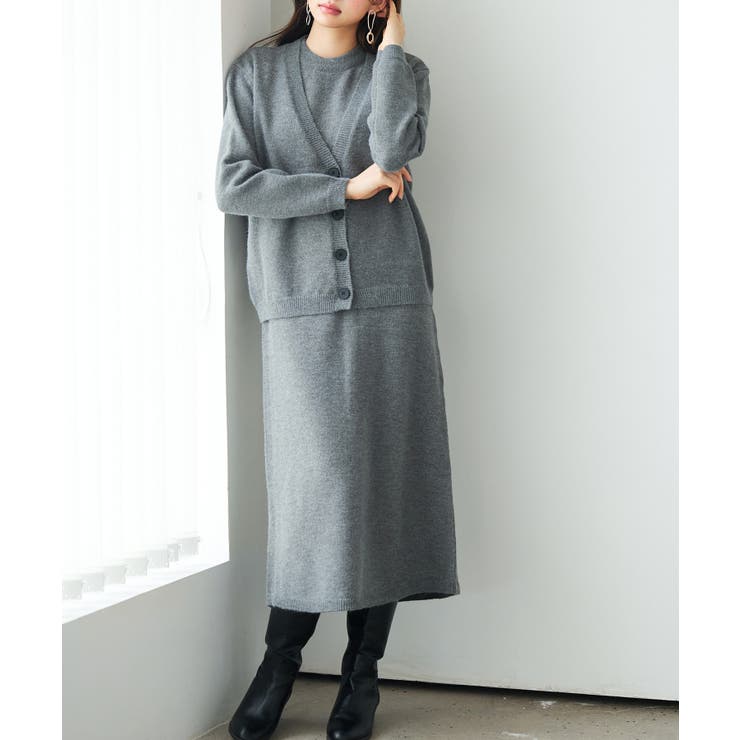 ワンピーとカーディのニットセットアップ/アンサンブル | SAISON DE PAPILLON  | 詳細画像40 