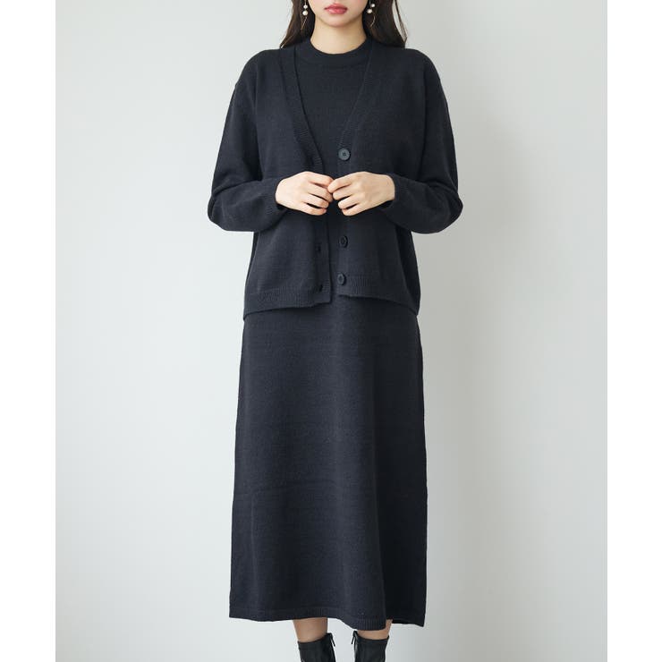 ワンピーとカーディのニットセットアップ/アンサンブル | SAISON DE PAPILLON  | 詳細画像8 