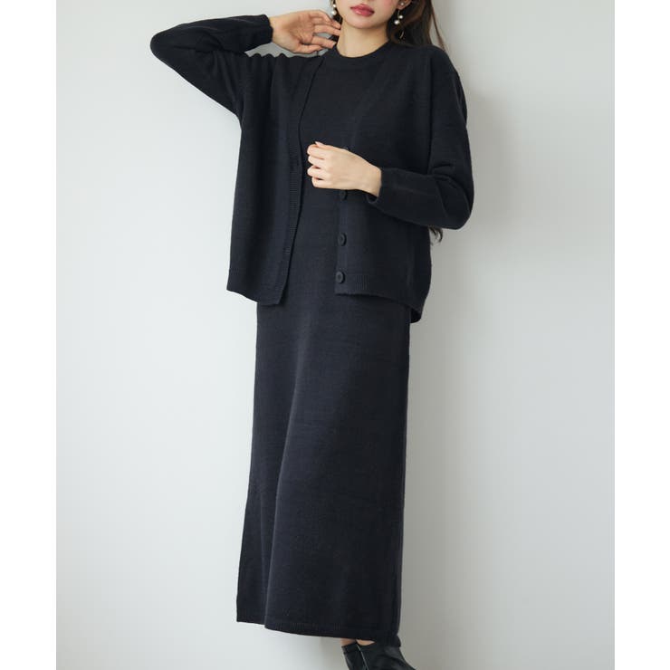 ワンピーとカーディのニットセットアップ/アンサンブル | SAISON DE PAPILLON  | 詳細画像9 