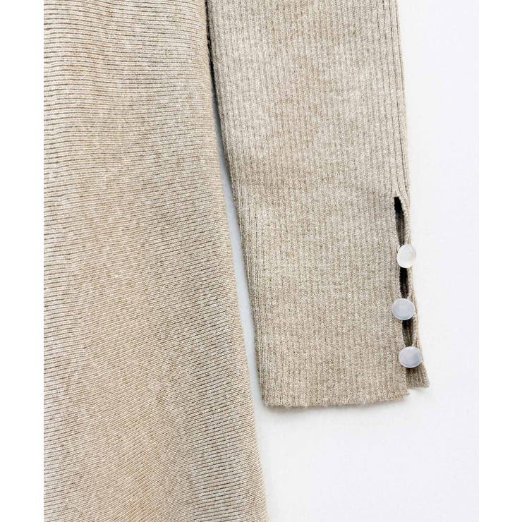 アシンメトリネック長袖ミディ丈ニットワンピース | SAISON DE PAPILLON  | 詳細画像33 