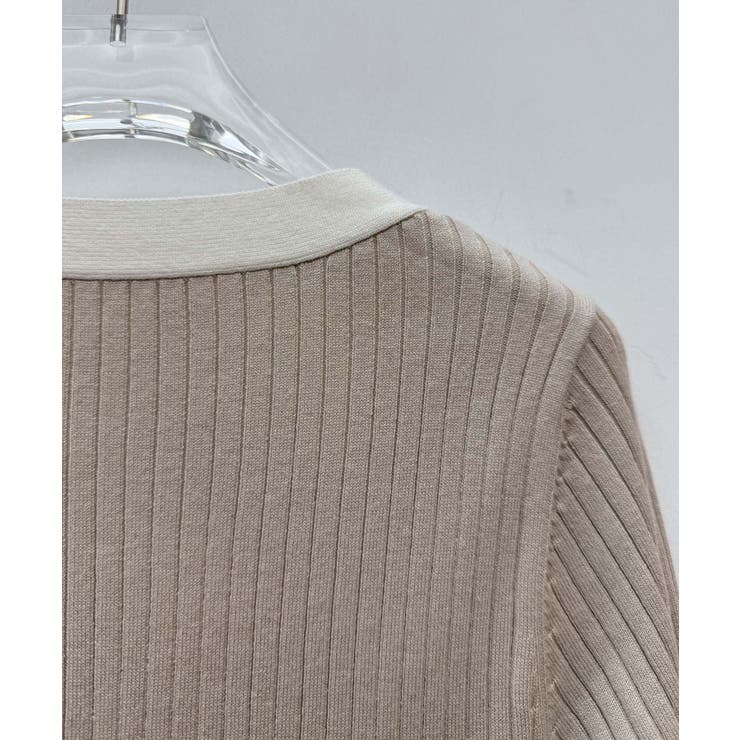 配色リブ編みニットミディ丈ワンピース | SAISON DE PAPILLON  | 詳細画像28 