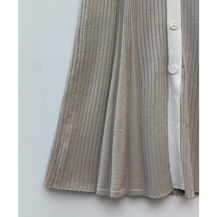 配色リブ編みニットミディ丈ワンピース | SAISON DE PAPILLON  | 詳細画像30 