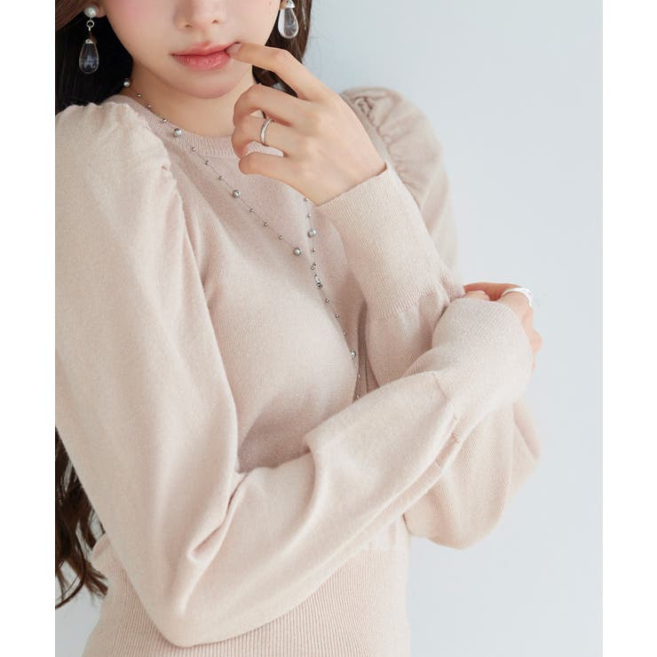 ギャザースリーブニットプルオーバー | SAISON DE PAPILLON  | 詳細画像26 