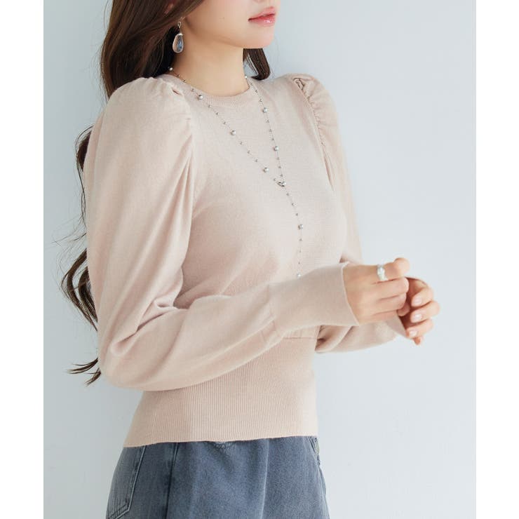 ギャザースリーブニットプルオーバー | SAISON DE PAPILLON  | 詳細画像19 