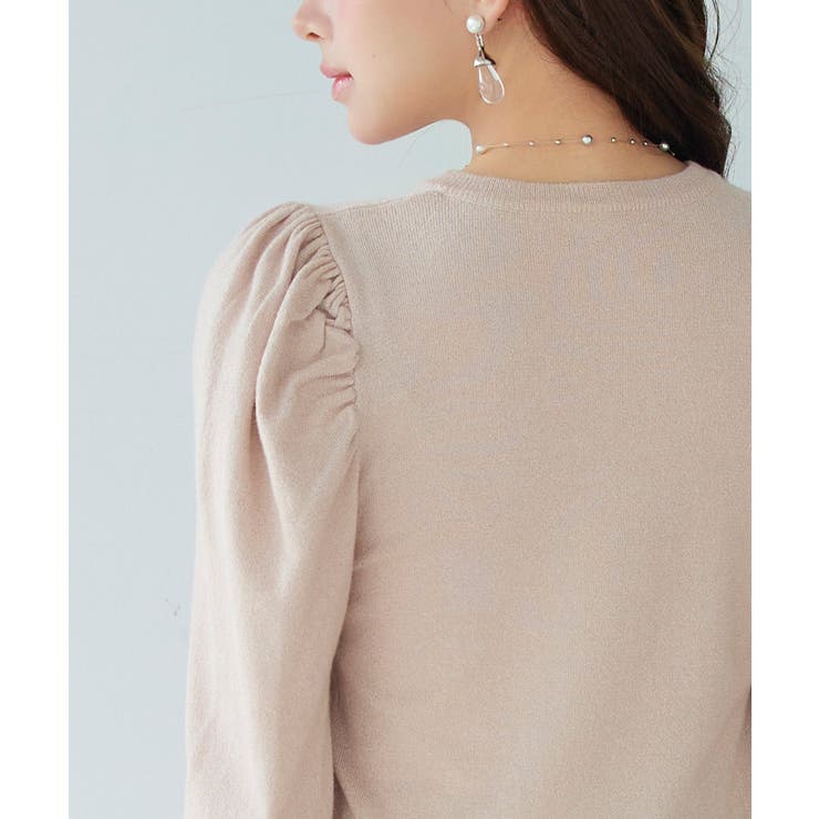 ギャザースリーブニットプルオーバー | SAISON DE PAPILLON  | 詳細画像25 