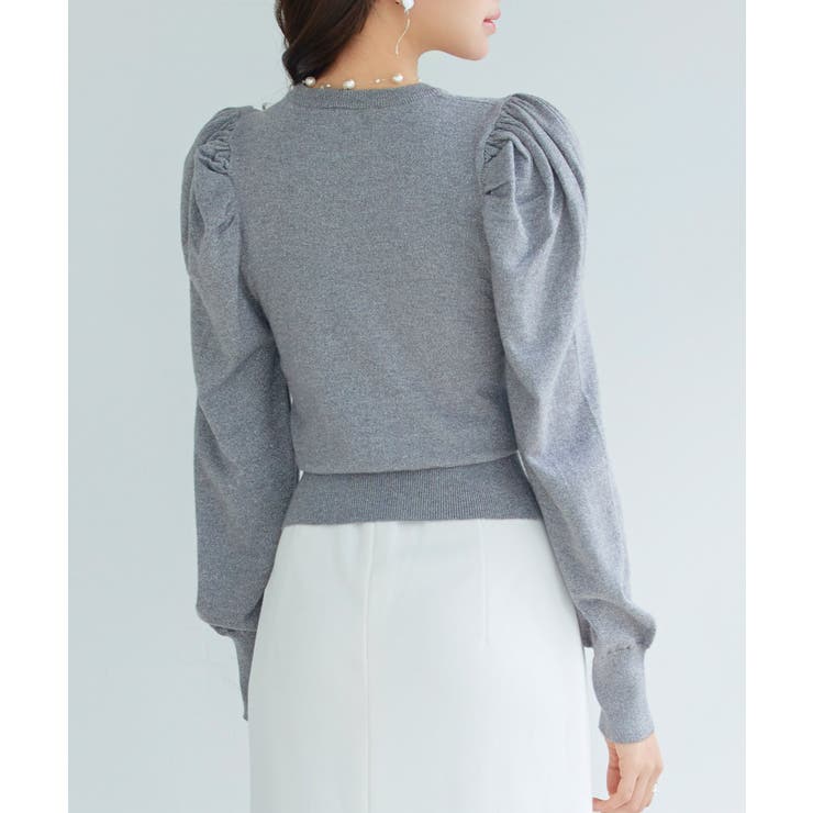 ギャザースリーブニットプルオーバー | SAISON DE PAPILLON  | 詳細画像6 