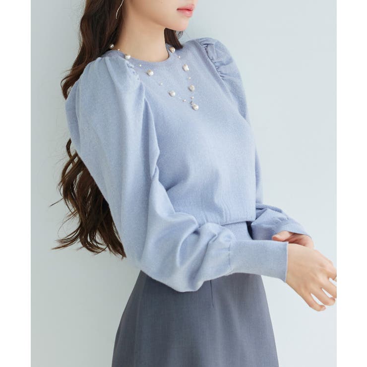 ギャザースリーブニットプルオーバー | SAISON DE PAPILLON  | 詳細画像27 