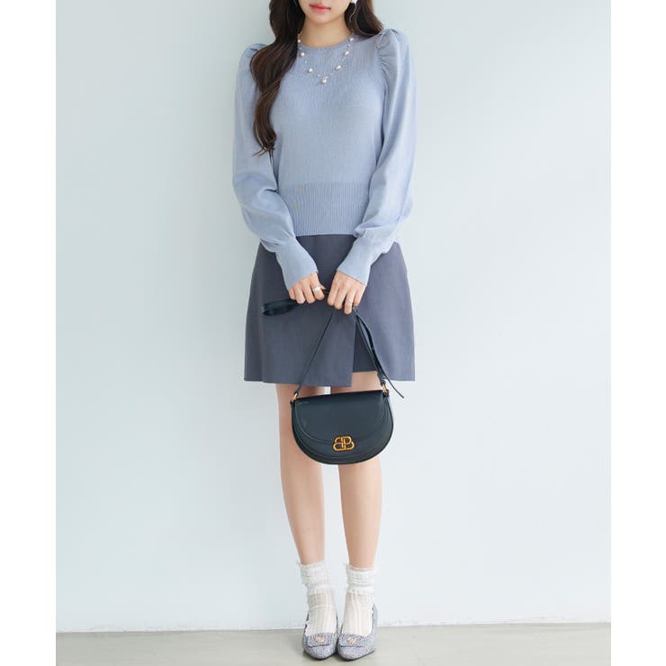 ギャザースリーブニットプルオーバー | SAISON DE PAPILLON  | 詳細画像29 