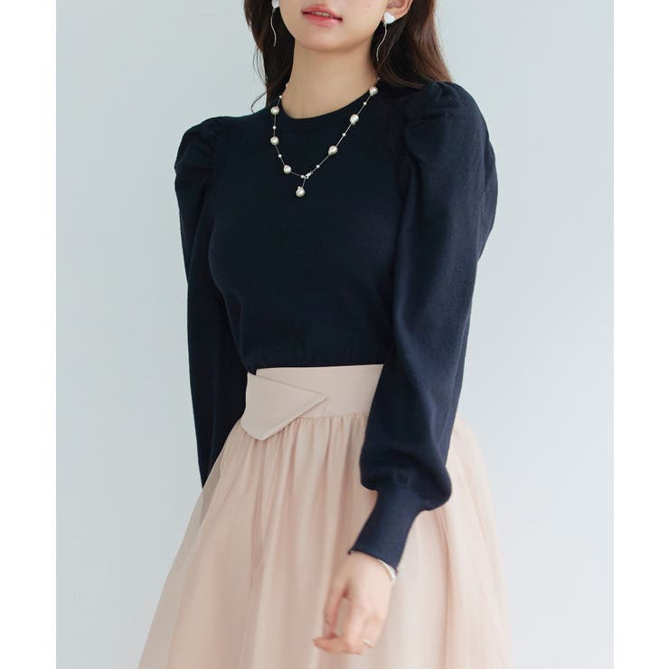 ギャザースリーブニットプルオーバー | SAISON DE PAPILLON  | 詳細画像12 