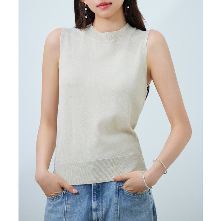 上品なラメー入りニットアンサンプル | SAISON DE PAPILLON  | 詳細画像25 