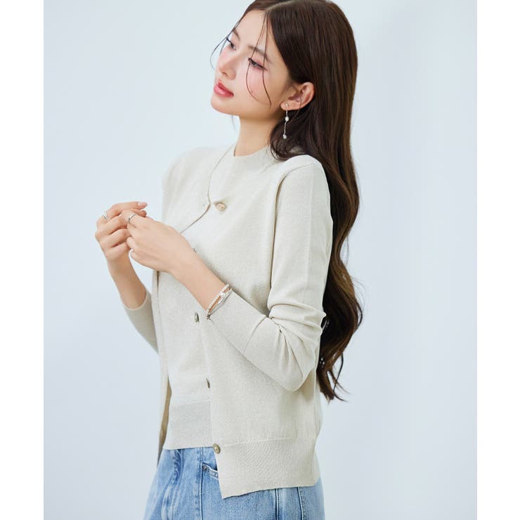 上品なラメー入りニットアンサンプル | SAISON DE PAPILLON  | 詳細画像15 