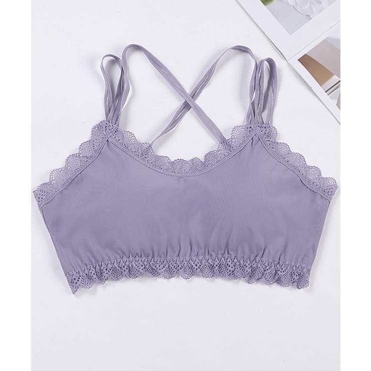 ラベンダー | レース&バッククロスブラトップ | SAISON DE PAPILLON 